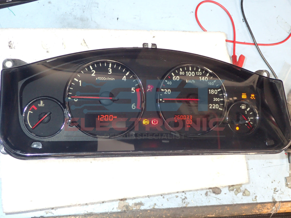 Nissan Navara instrument cluster Back lighting failure Get
