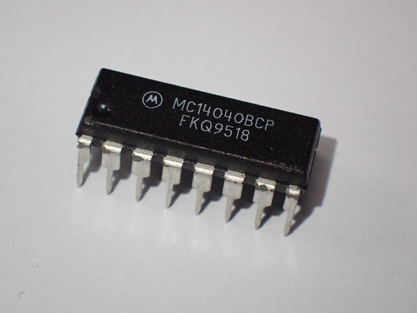 MC14040B 12 stage binary counter P–channel  and  N–channel IC, SOIC-16