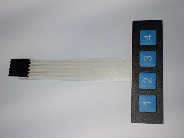 Membrane Keypad - 4 button 1 x 4 matrix keypad