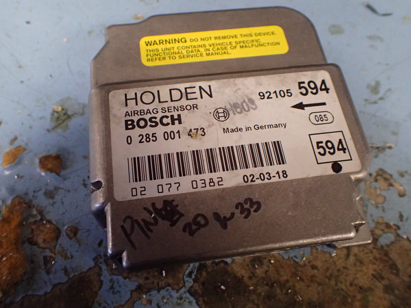 Holden Monaro SRS unit repair - Bosch 0 280 001 473 - acceleration sensor faults
