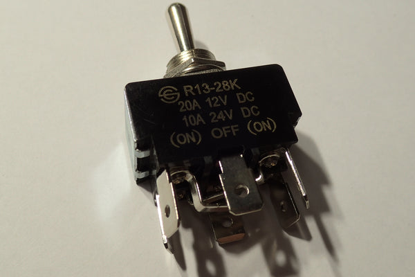 R13-28K DPDT momentary ON switch. Direction control switch
