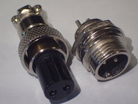 2 pin, microphone style, Panel and cable mount connectors, male/female