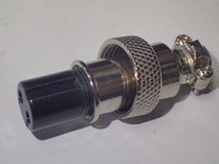 2 pin, microphone style, Panel and cable mount connectors, male/female