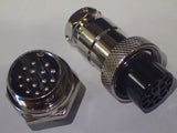 15 pin, 15, microphone style, GX20-15, Panel and cable mount connectors, male/female