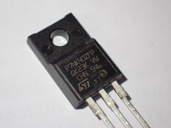 P7NK40ZFP, N Channel Mosfet, 400V 0.85ohms 5.4A, TO-220, TO-220FP