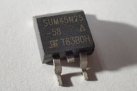 SUM45N25  N Channel Mosfet 250V 45A, TO-263, D2PAK, DDPAK
