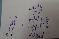 Bi-color SMD led White/Red