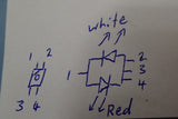 Bi-color SMD led White/Red