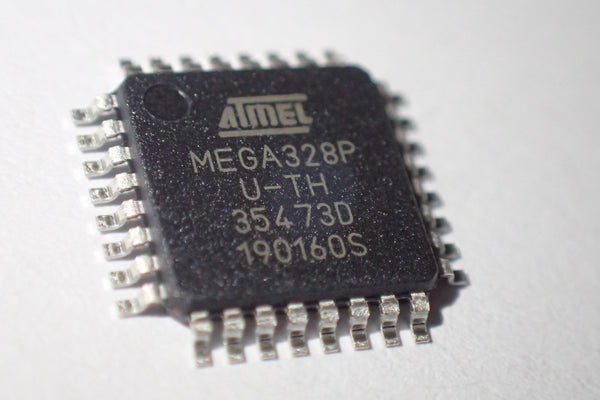 Atmel Mega328P, 8 Bit AVR microcontroller IC, QFP-32