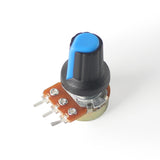 WH148 Linear Rotary Potentiometer 15mm Shaft 3Pin with Blue AG2 Knobs